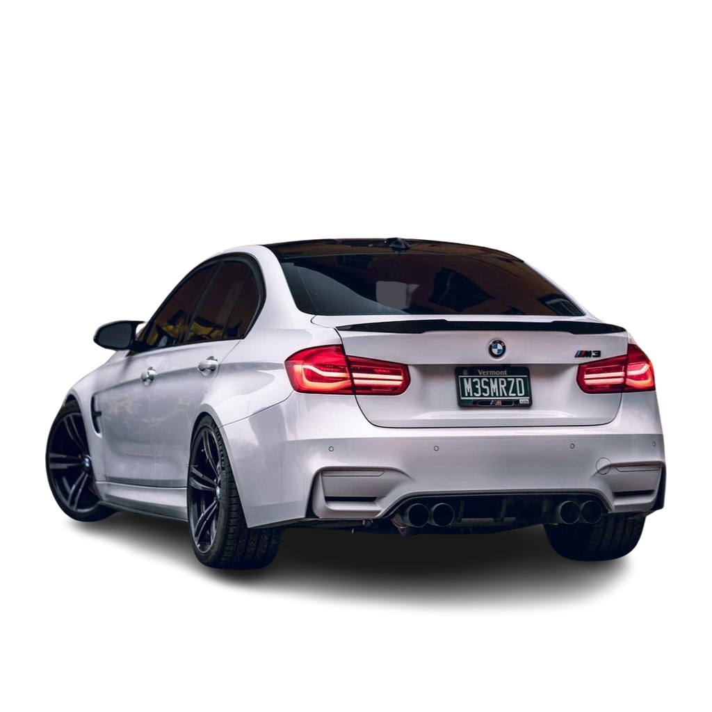 Cuztom Tuning Carbon Fiber M4 Look Performance Style Trunk Spoiler Wing  Fits for 2013-2018 BMW F30 328i 335i & F80 M3